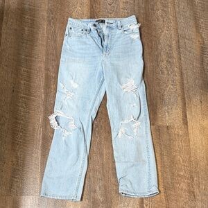 Abercrombie & Fitch Light Blue Distressed Women Jeans